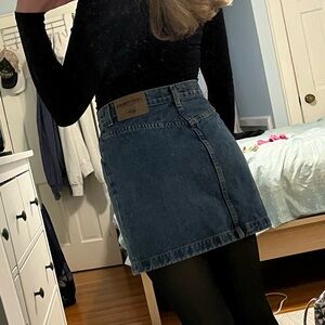 Blue Denim Mini Skirt